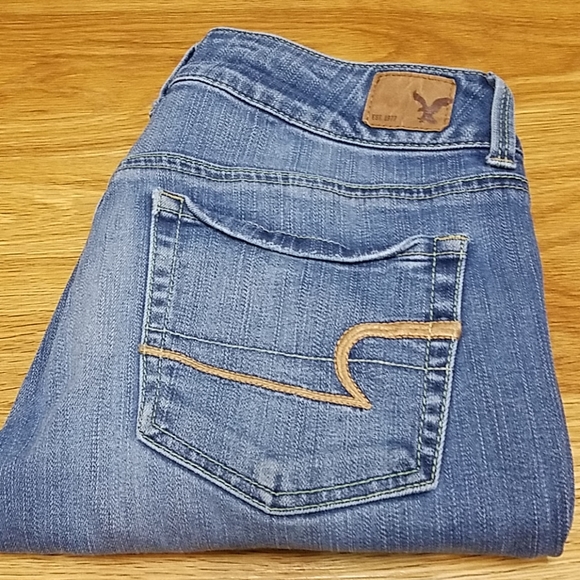 AMERICAN EAGLE 4x23 VINT ARTIST CROP SUPER STRETCH REGULAR STANDARD GIRLS JEANS - Picture 8 of 8